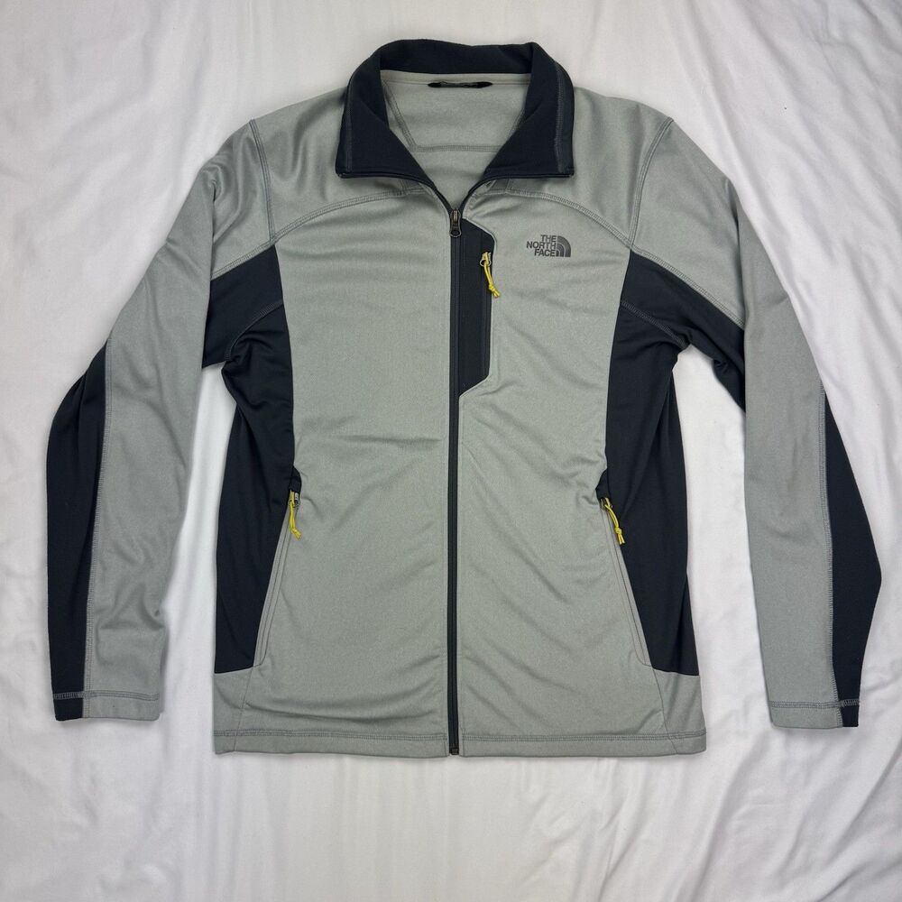 North Face Cinder 200 Tenacious Softshell Fleece Jacket Mens Medium Gray Zip Up